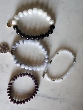 Stackable Stretch Beaded Bracelet Set (4)